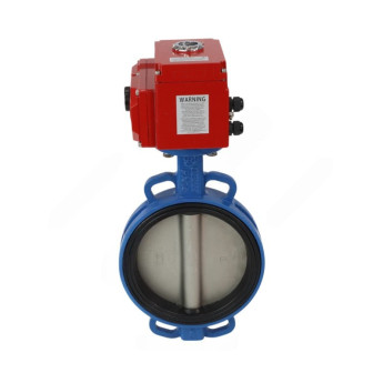 Затвор дисковый чугунный Benarmo DN 200 PN 16 поворотный межфланцевый с электроприводом Q-250 380В